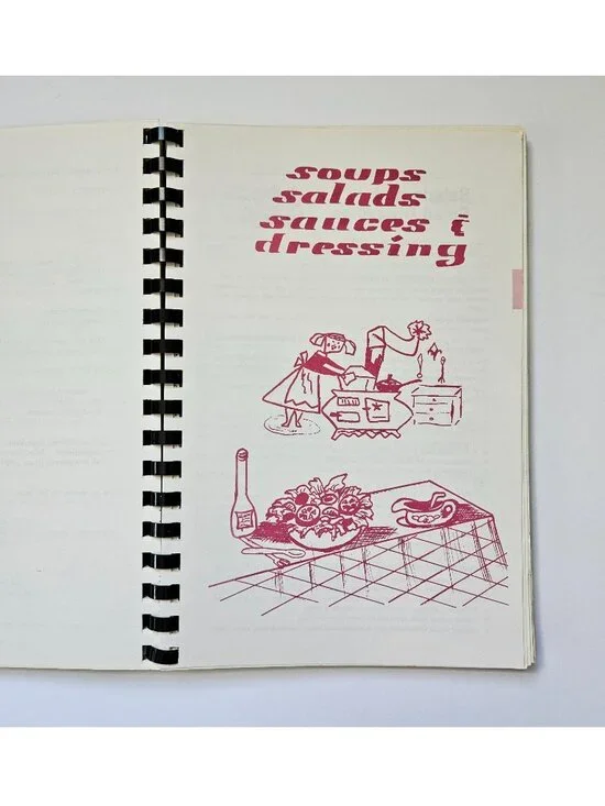Favorite recipes vintage 1980s cookbook ABWA cottagecore grannycore spiralbound - Picture 8 of 16